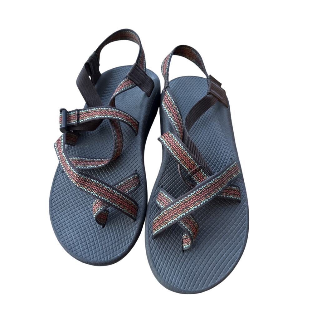 Chaco Classic Sports Sandals Adjustable Strap Brown Black Men's 11 US Water Shoe